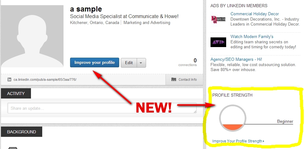 LinkedIn profile strength indicator 2