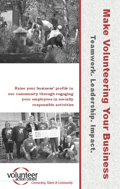 Volunterr Action Centre of Kitchener-Waterloo Group Volunteering brochure