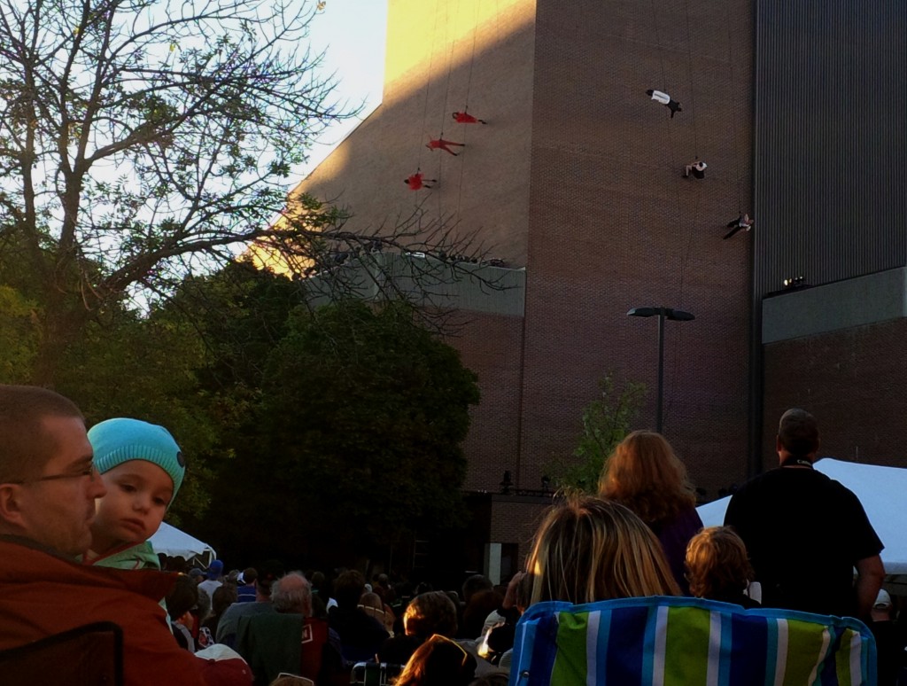 Bandaloop at Centre In The Square opening party